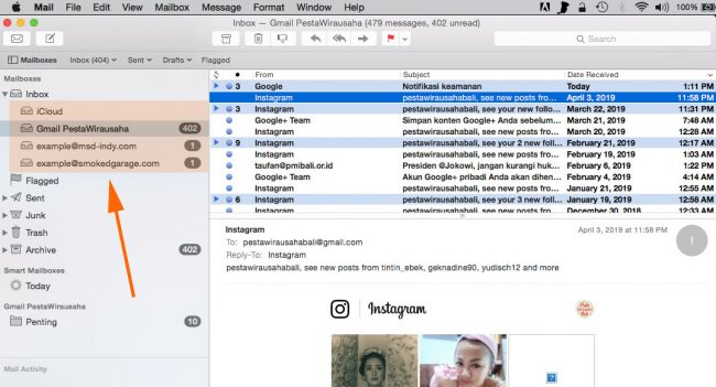 Macmail Inbox