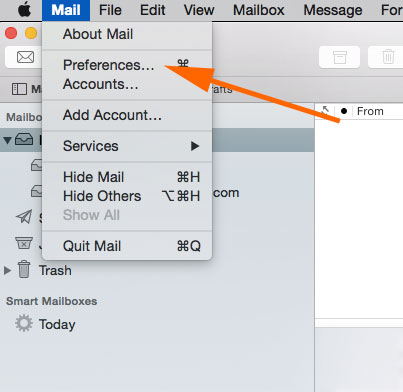 Mac Mail Preferences, SMTP Outgoing Setting