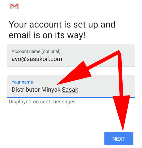 Setting email di Android Smartphone