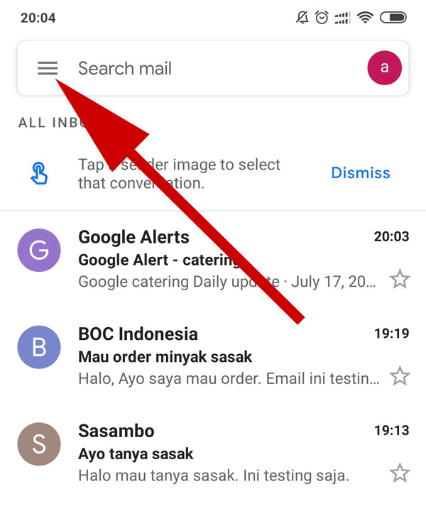 Setting email di Android Smartphone