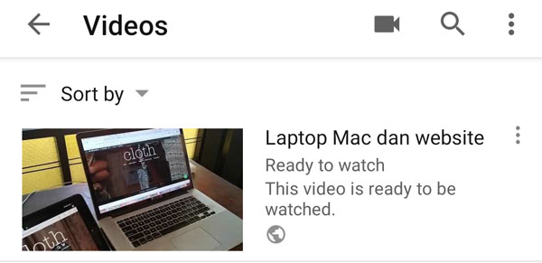 Video sudah siap