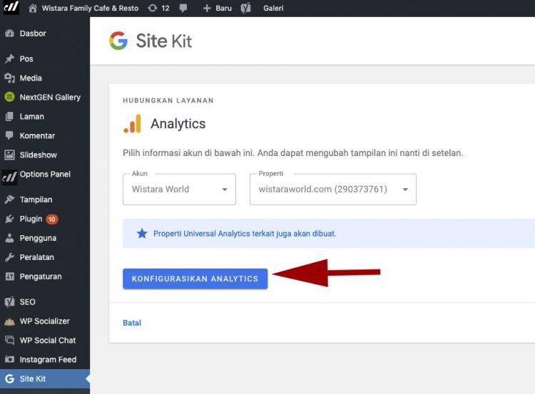 Cara pasang instal Google Analytics di wordpress