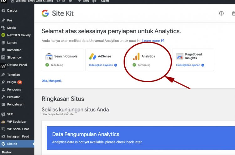 Cara pasang instal Google Analytics di wordpress